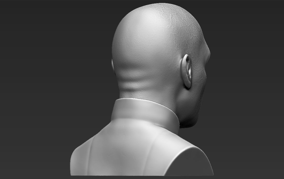 Lord Voldemort bust 3D printing ready stl obj formats 3D print model_8