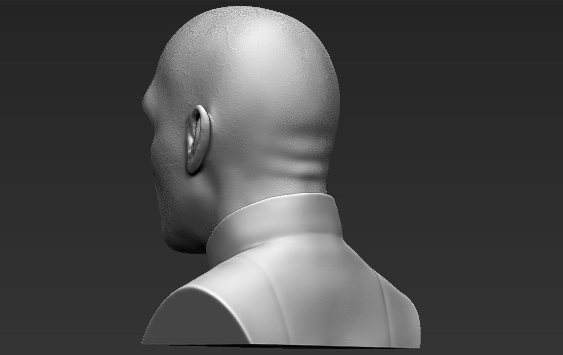 Lord Voldemort bust 3D printing ready stl obj formats 3D print model_5