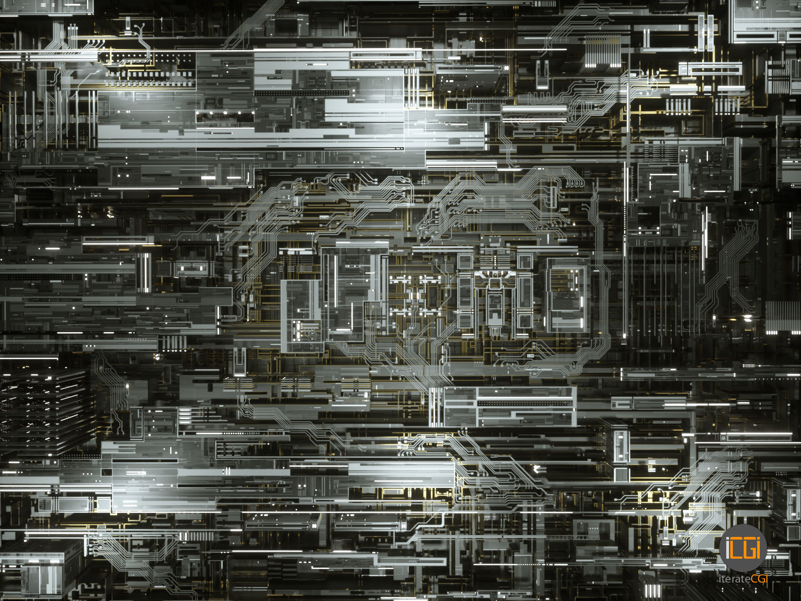 Tech Greebles set 1 3D model_7