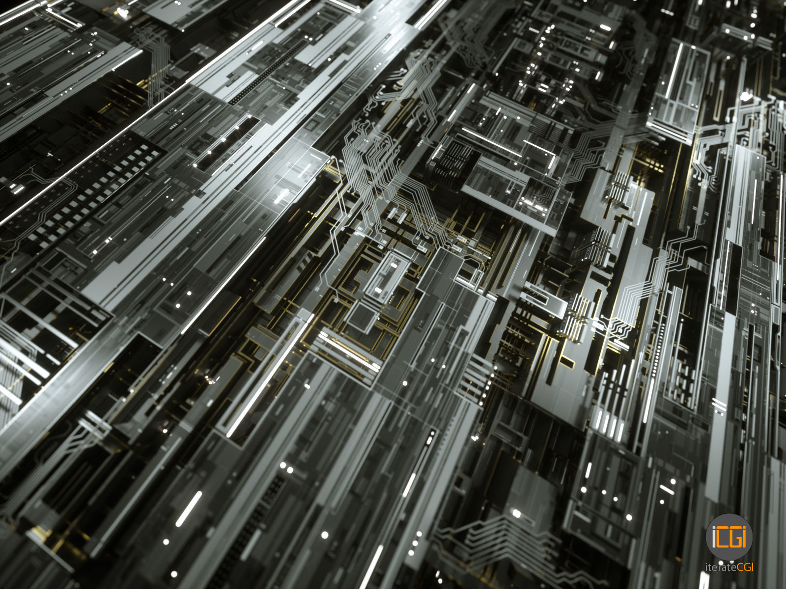 Tech Greebles set 1 3D model_6