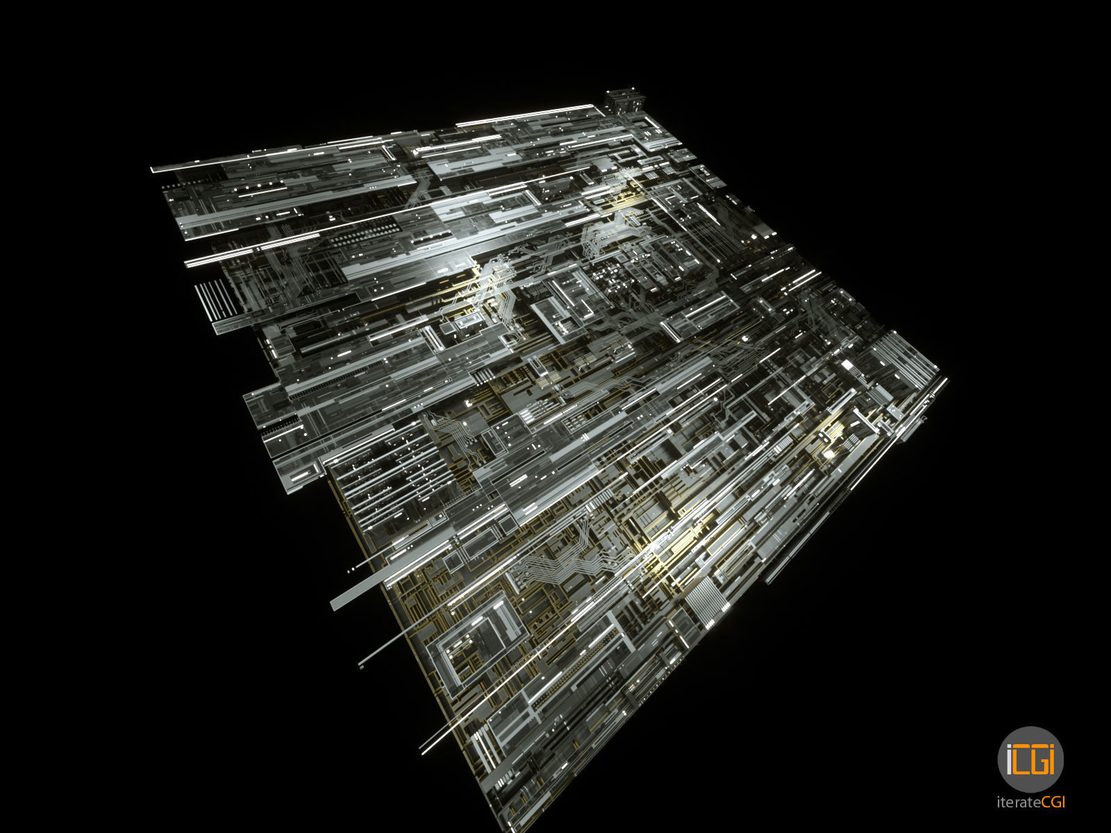 Tech Greebles set 1 3D model_8