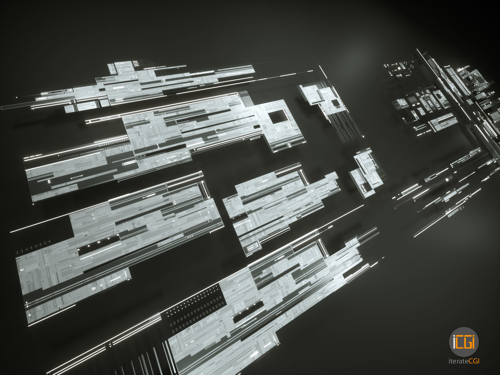 Tech Greebles set 1 3D model_14