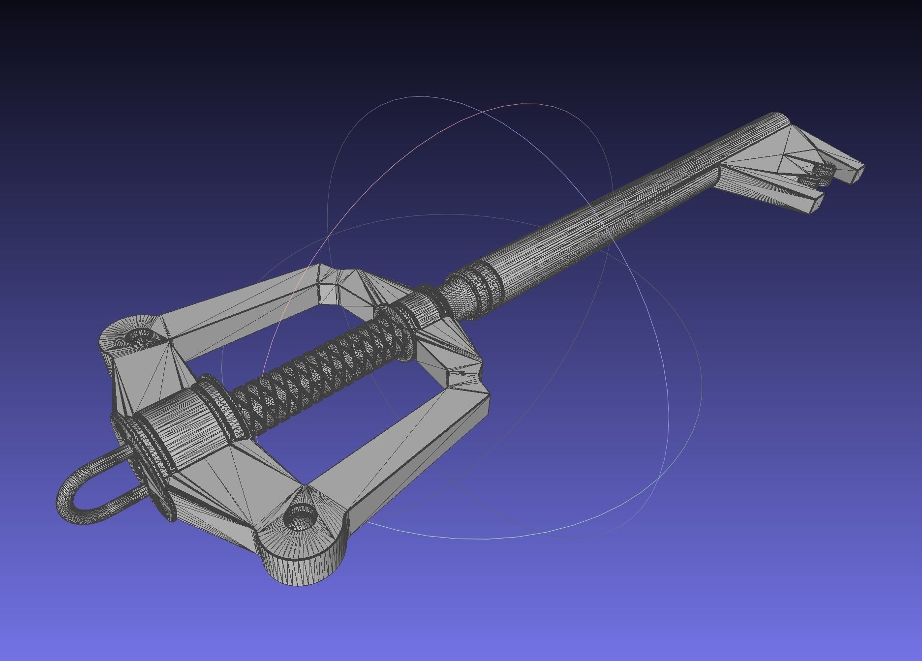 Kingdom Hearts Keyblade Printable Assembly Model 3D print model_56