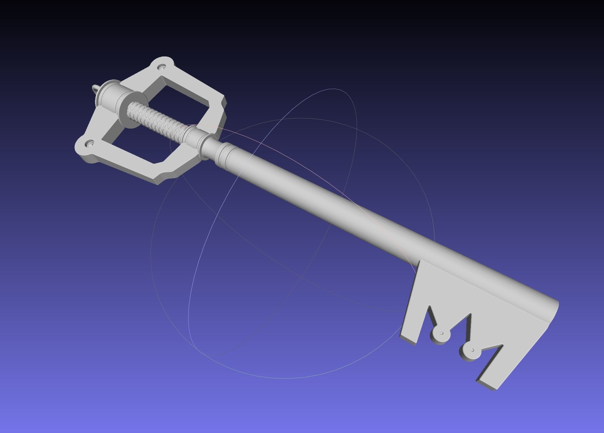 Kingdom Hearts Keyblade Printable Assembly Model 3D print model_48