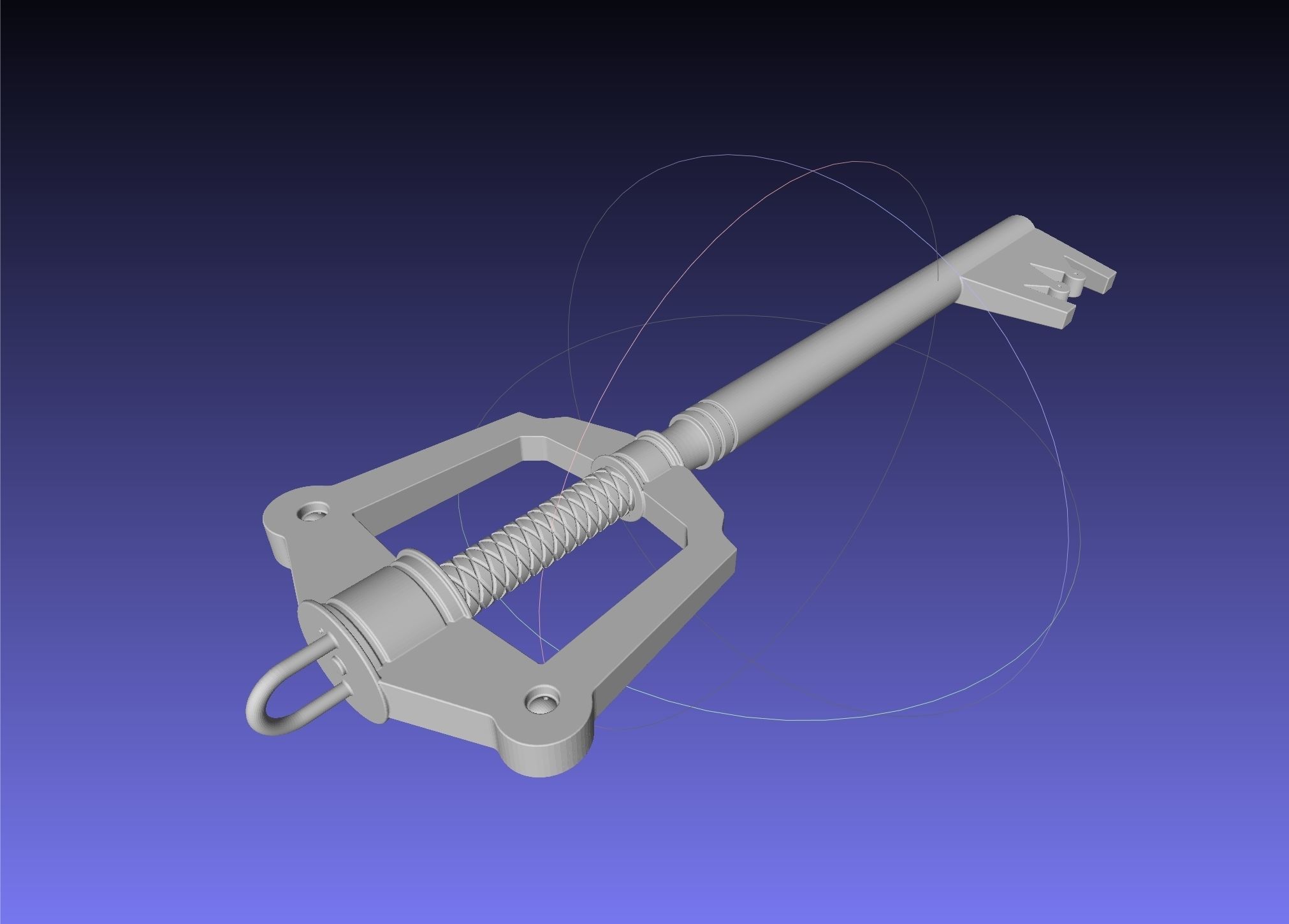 Kingdom Hearts Keyblade Printable Assembly Model 3D print model_49