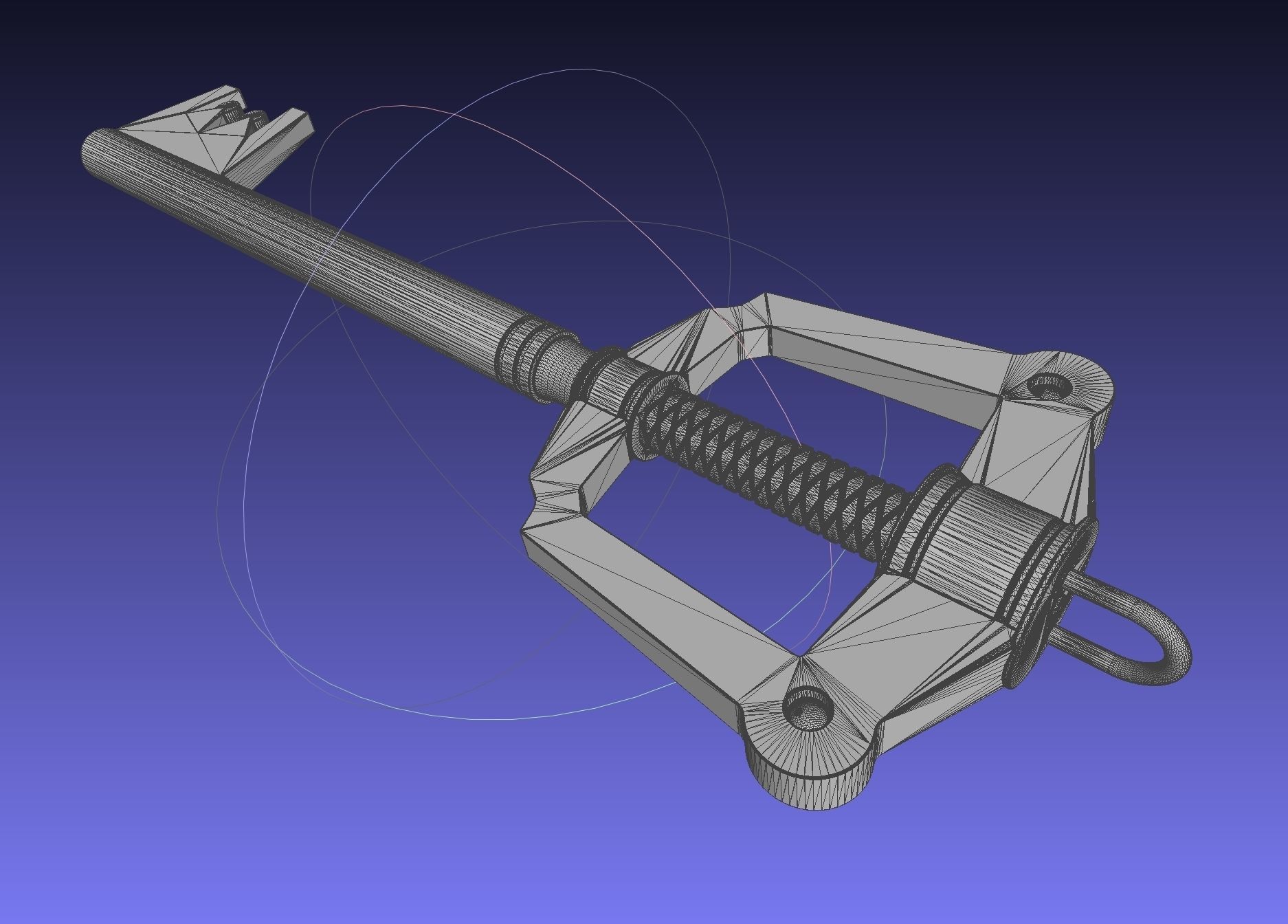 Kingdom Hearts Keyblade Printable Assembly Model 3D print model_58