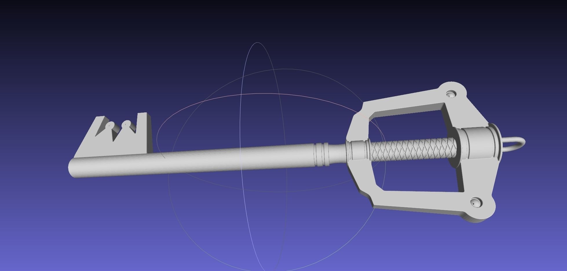 Kingdom Hearts Keyblade Printable Assembly Model 3D print model_2