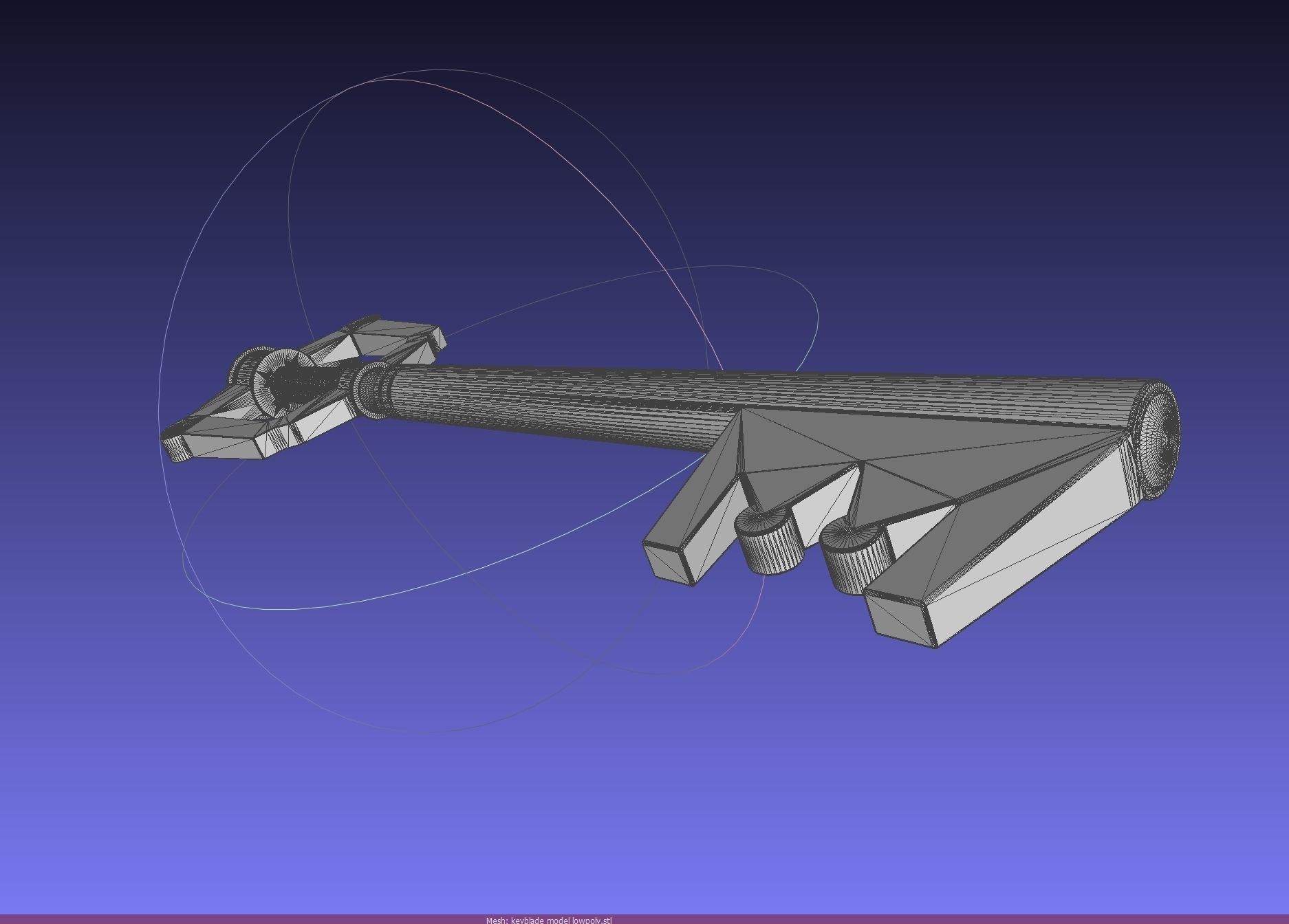 Kingdom Hearts Keyblade Printable Assembly Model 3D print model_54