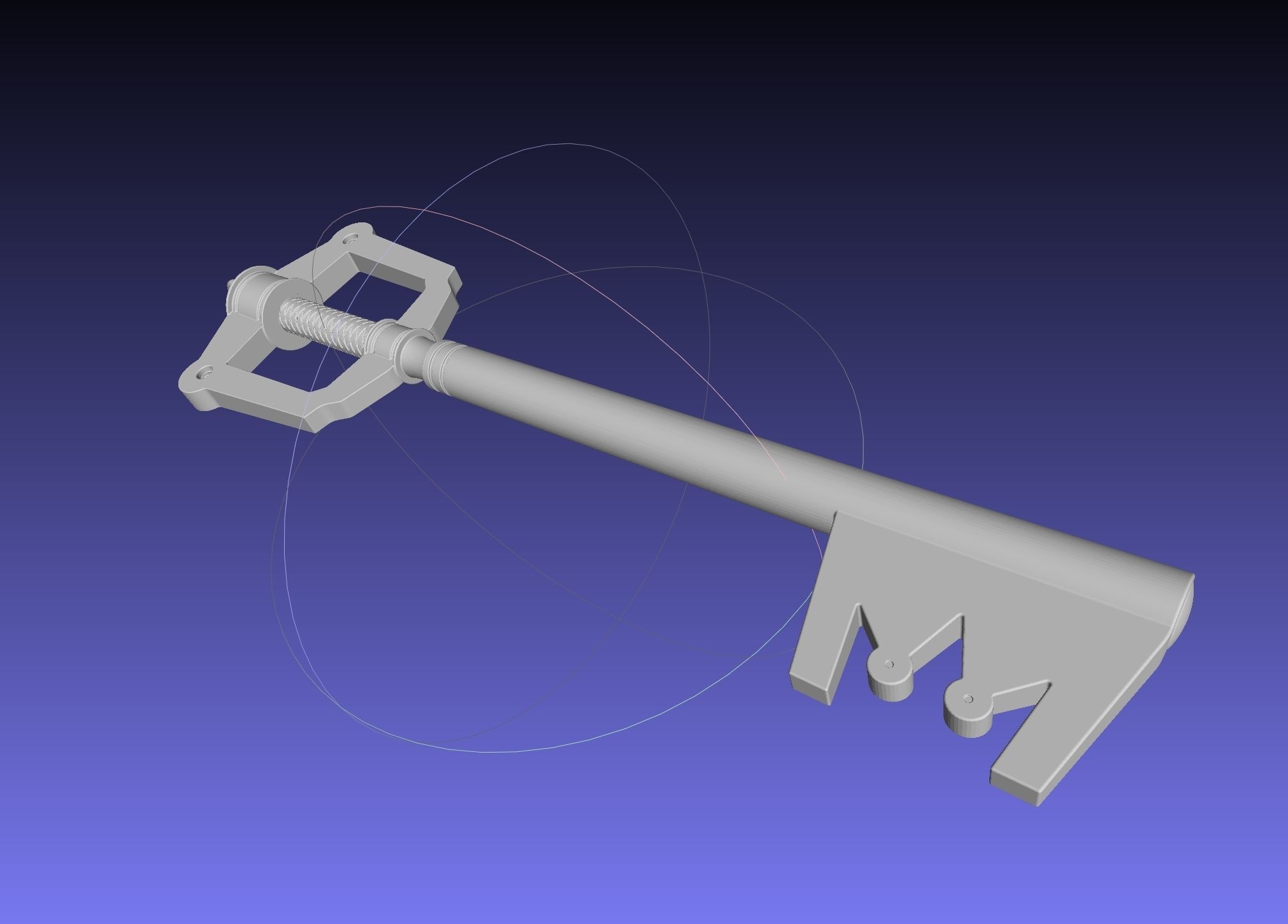 Kingdom Hearts Keyblade Printable Assembly Model 3D print model_46