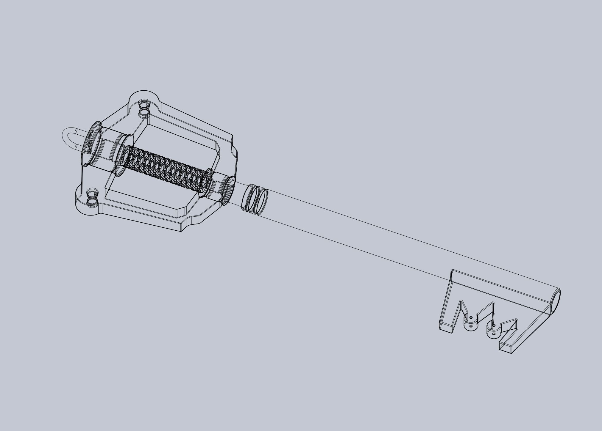 Kingdom Hearts Keyblade Printable Assembly Model 3D print model_35
