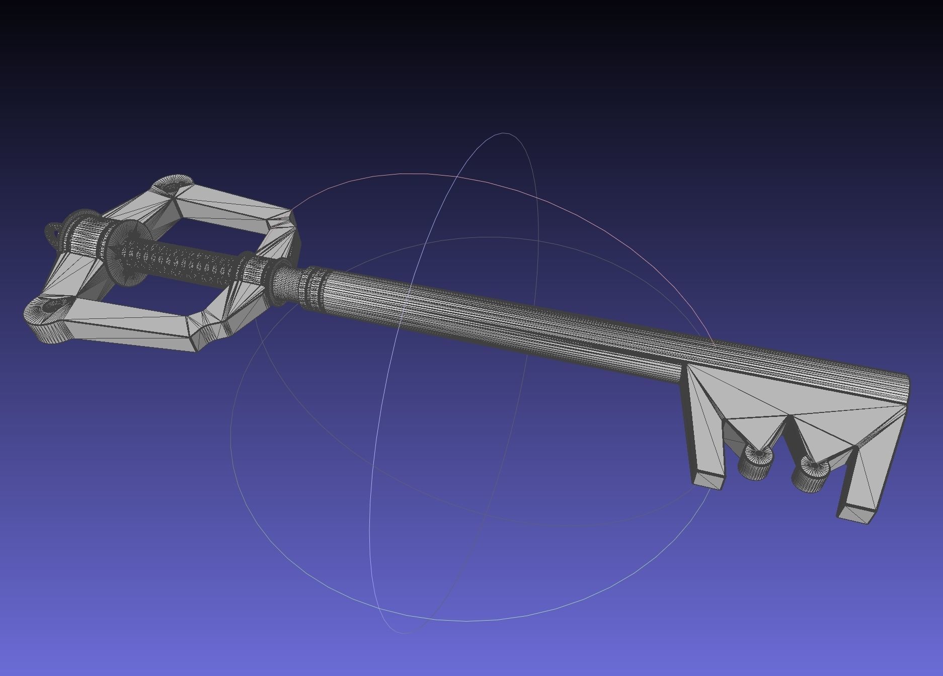 Kingdom Hearts Keyblade Printable Assembly Model 3D print model_57