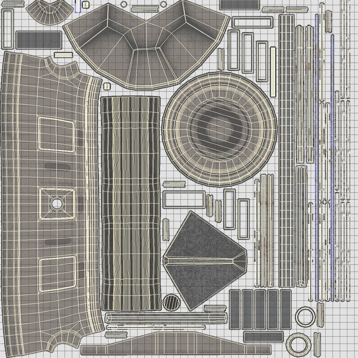Mars KitBash - Capsule Low-poly 3D model_4