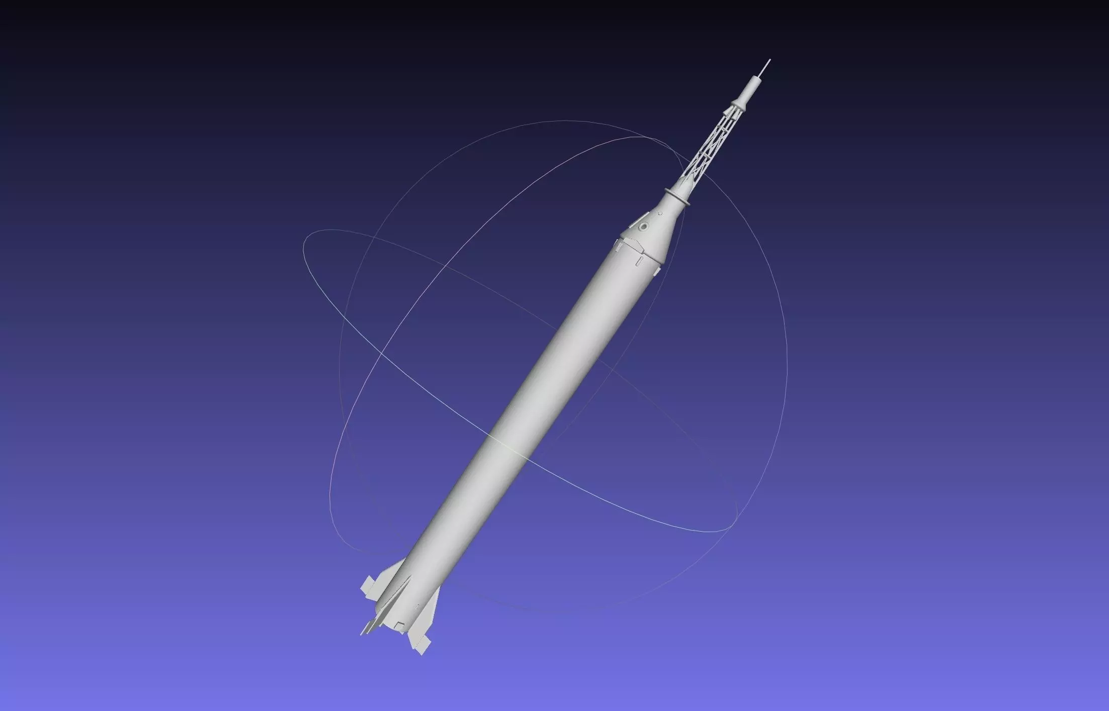 Mercury-Redstone Rocket Printable Miniature 3D print model_0