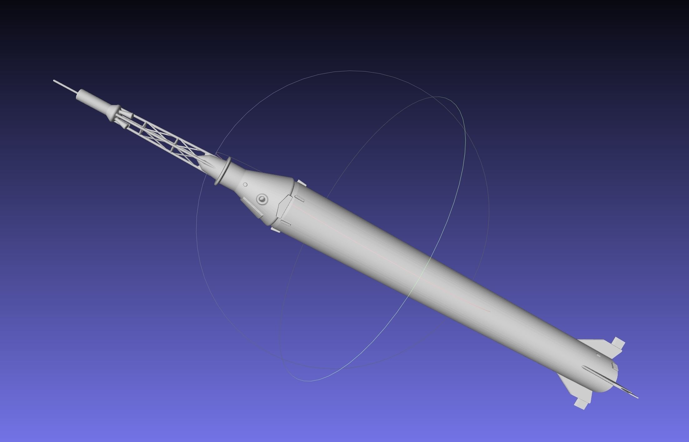 Mercury-Redstone Rocket Printable Miniature 3D print model_1