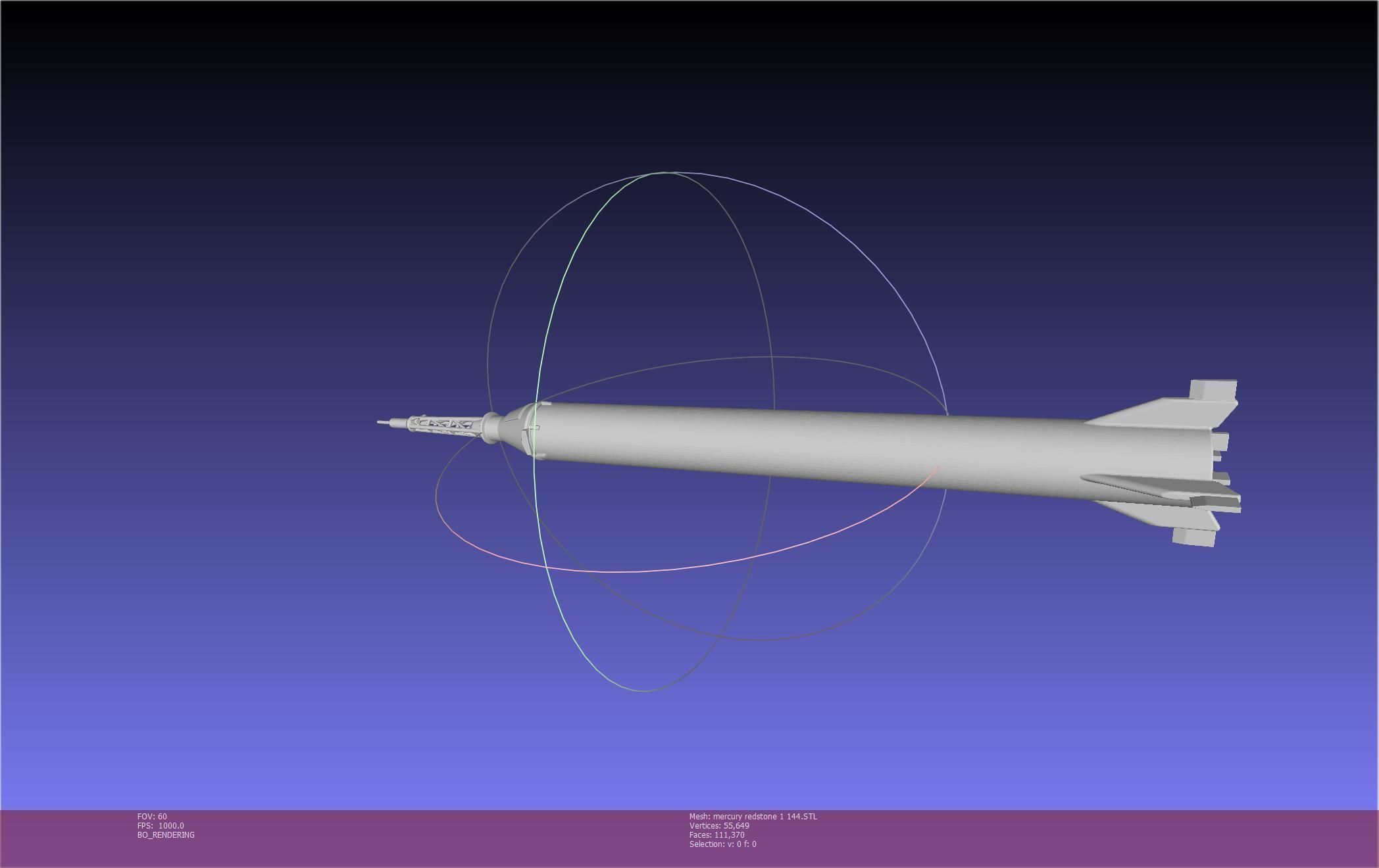 Mercury-Redstone Rocket Printable Miniature 3D print model_125