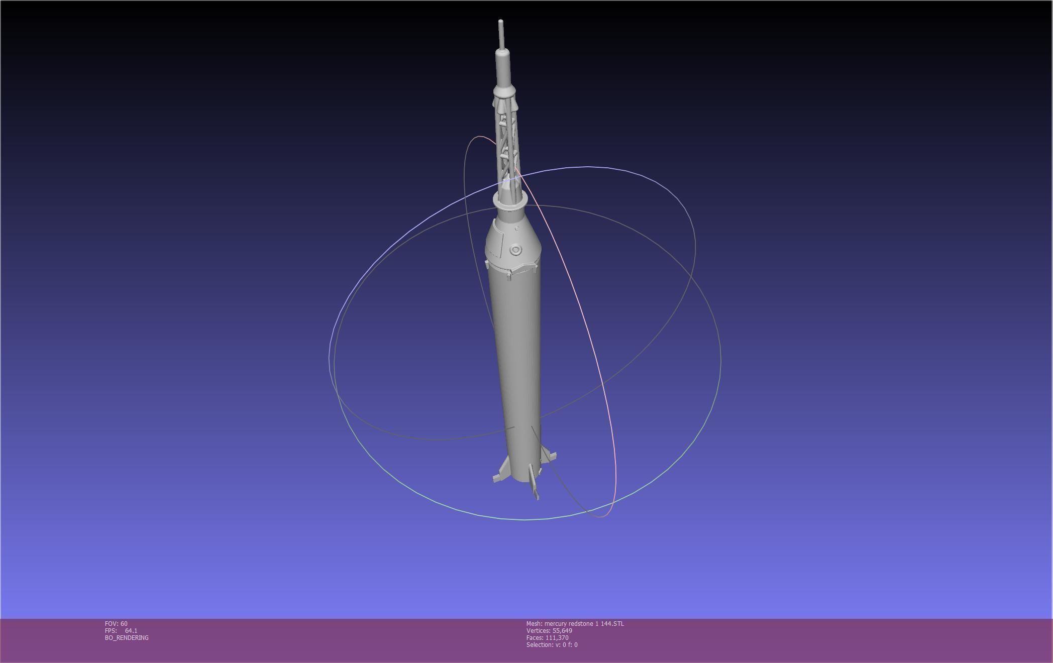 Mercury-Redstone Rocket Printable Miniature 3D print model_87