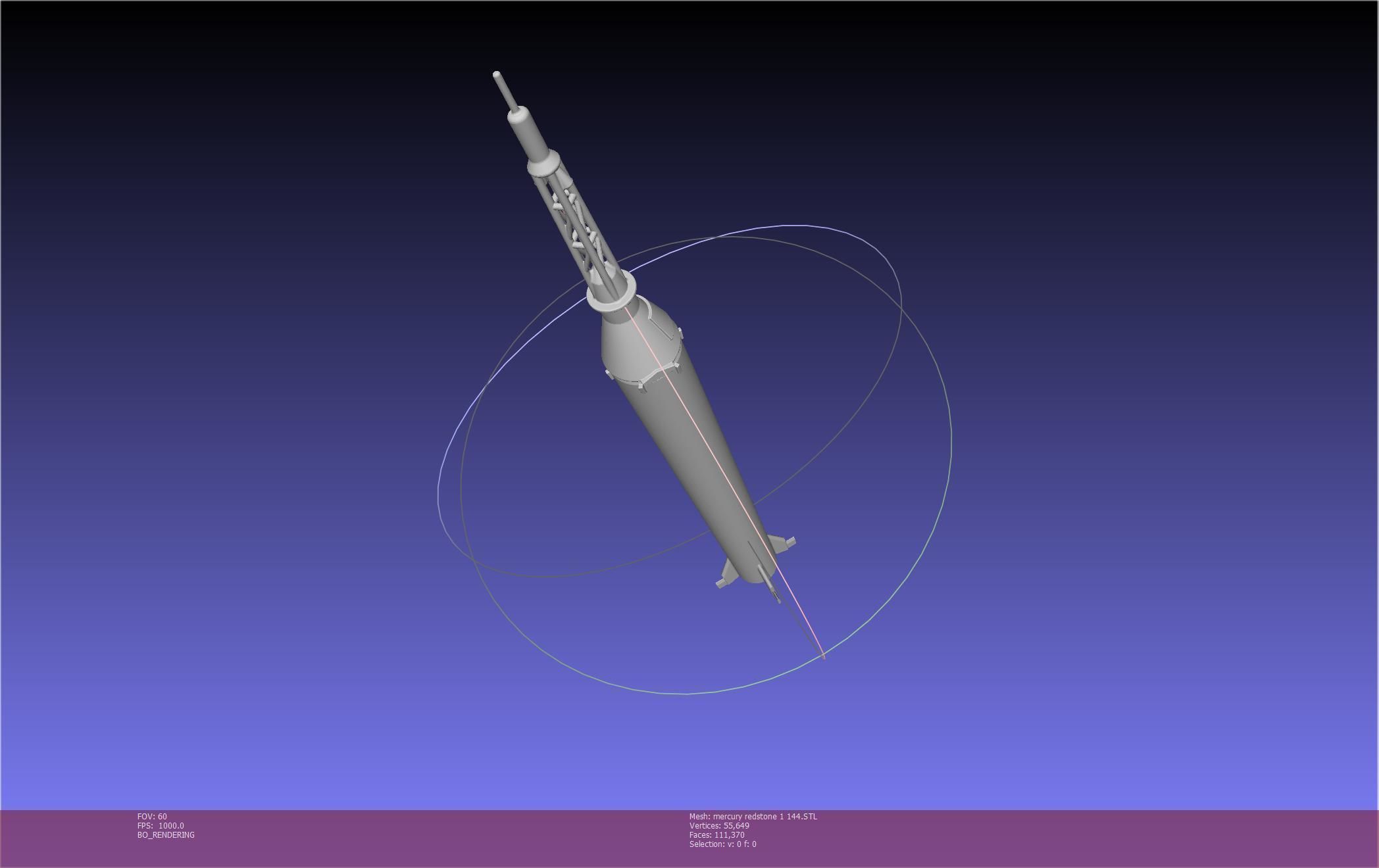 Mercury-Redstone Rocket Printable Miniature 3D print model_132