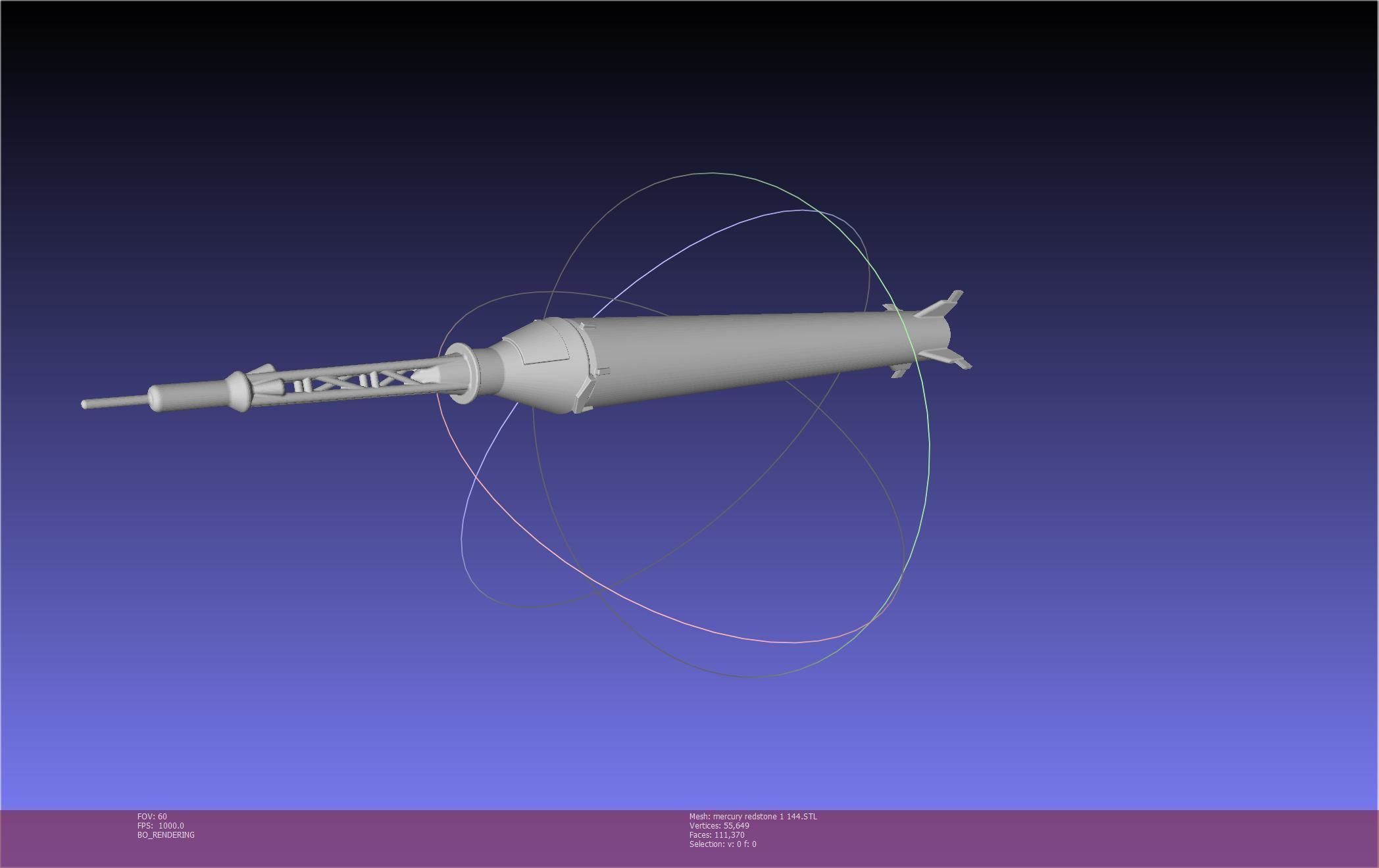 Mercury-Redstone Rocket Printable Miniature 3D print model_143