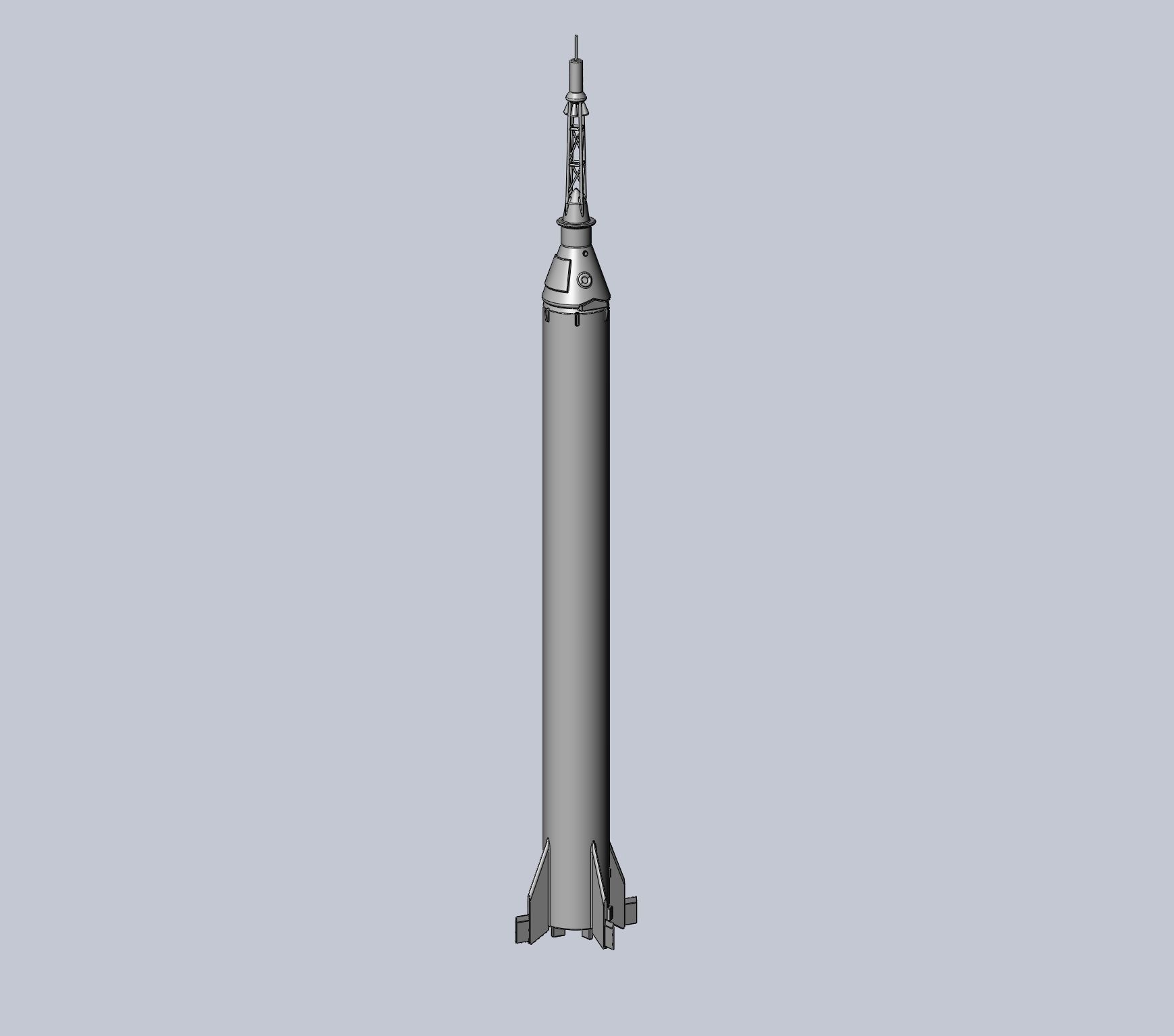 Mercury-Redstone Rocket Printable Miniature 3D print model_4