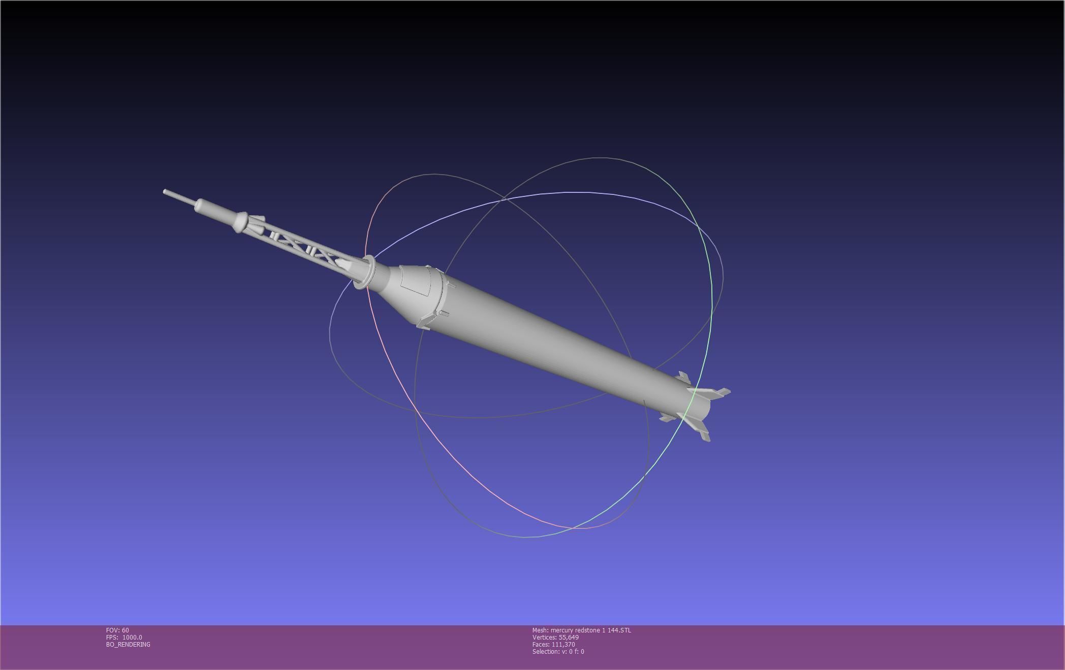 Mercury-Redstone Rocket Printable Miniature 3D print model_128