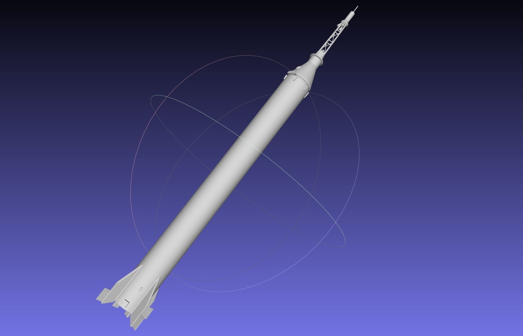 Mercury-Redstone Rocket Printable Miniature 3D print model_15