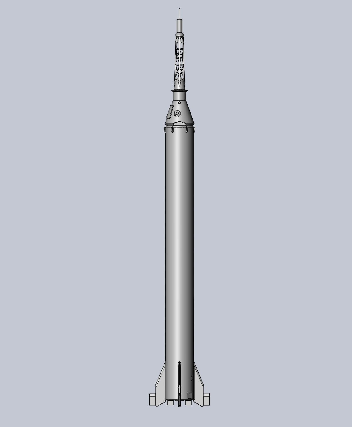 Mercury-Redstone Rocket Printable Miniature 3D print model_3