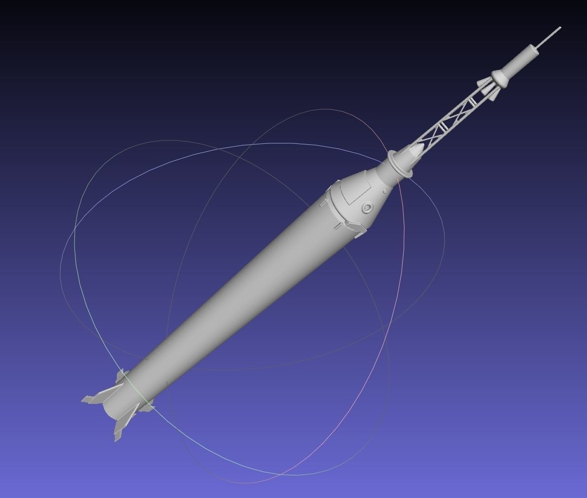 Mercury-Redstone Rocket Printable Miniature 3D print model_20