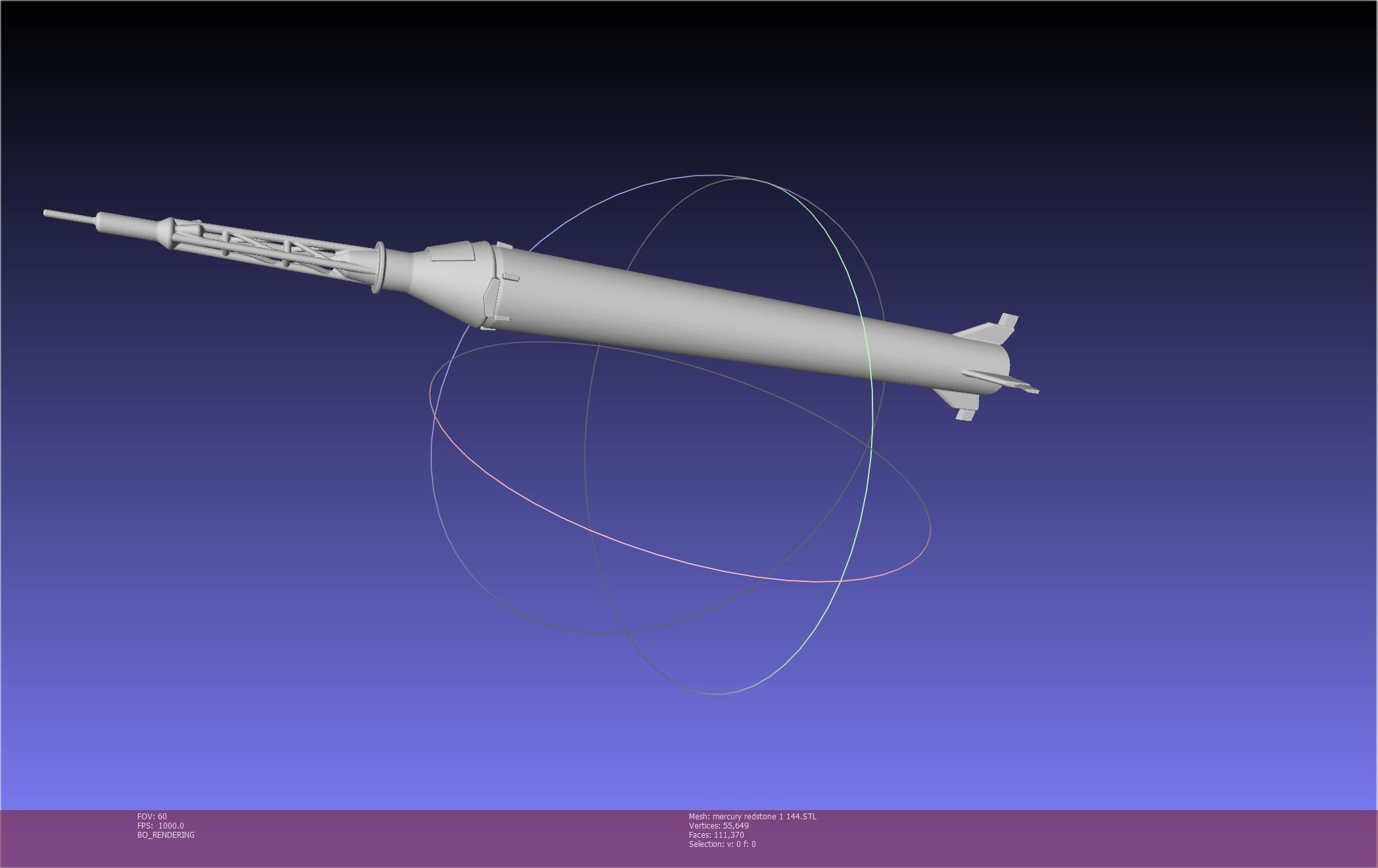 Mercury-Redstone Rocket Printable Miniature 3D print model_140