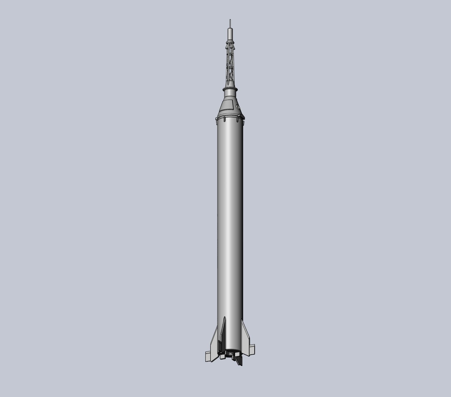 Mercury-Redstone Rocket Printable Miniature 3D print model_5