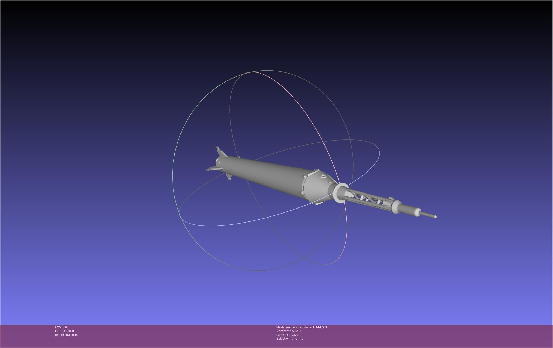 Mercury-Redstone Rocket Printable Miniature 3D print model_131
