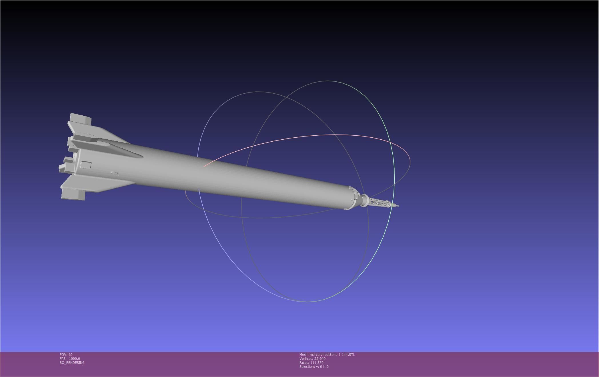 Mercury-Redstone Rocket Printable Miniature 3D print model_123