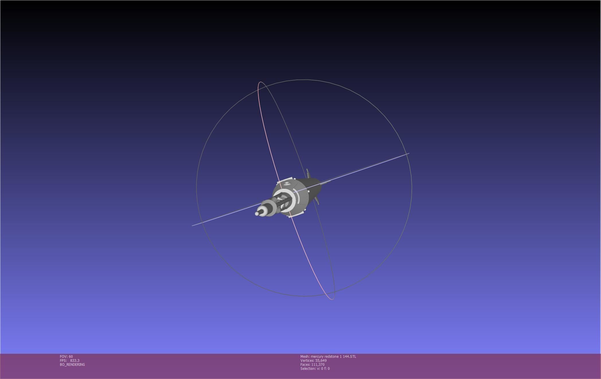 Mercury-Redstone Rocket Printable Miniature 3D print model_130