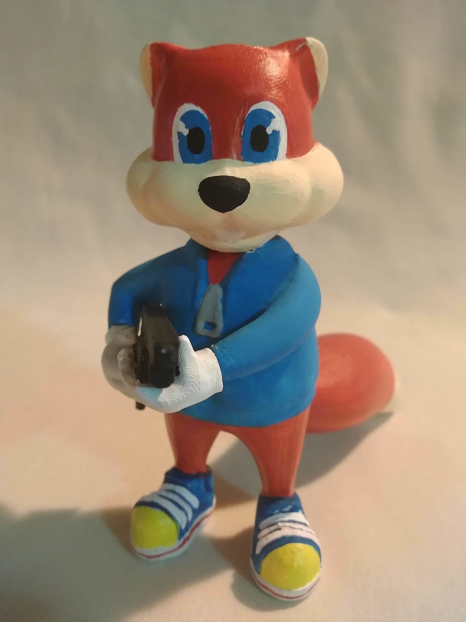 Conker the Squirrel with a Shotgun Free 3D print model_10