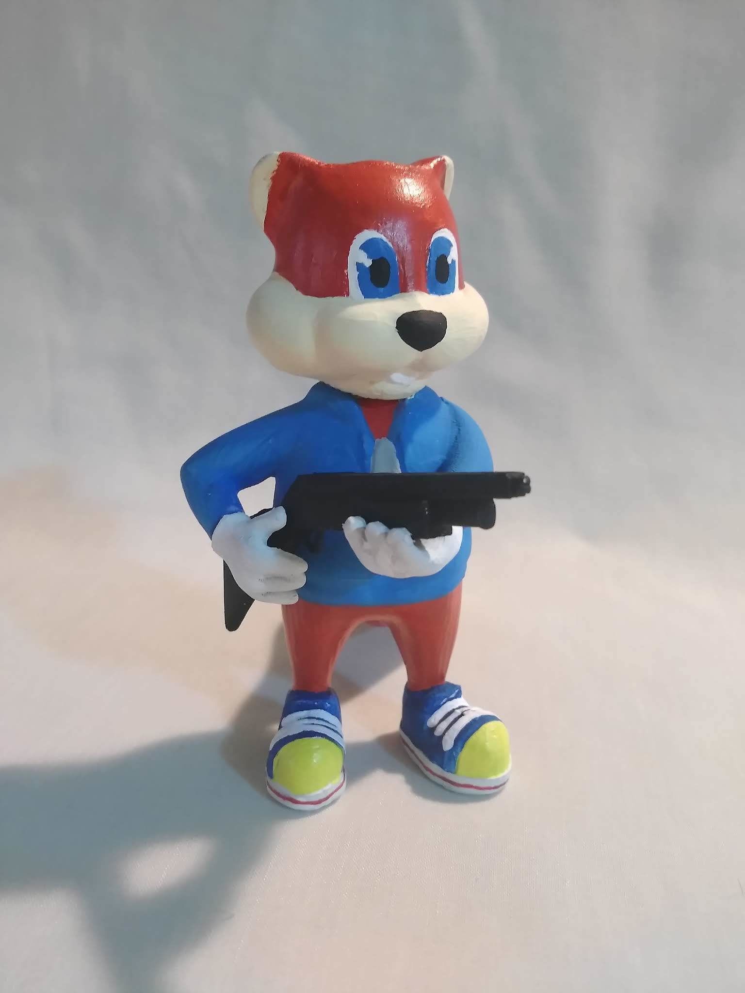 Conker the Squirrel with a Shotgun Free 3D print model_11