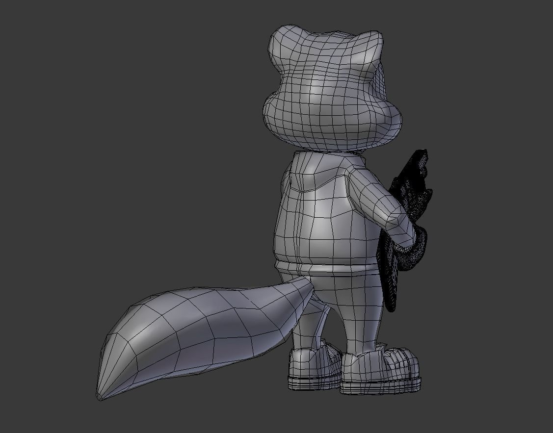 Conker the Squirrel with a Shotgun Free 3D print model_6