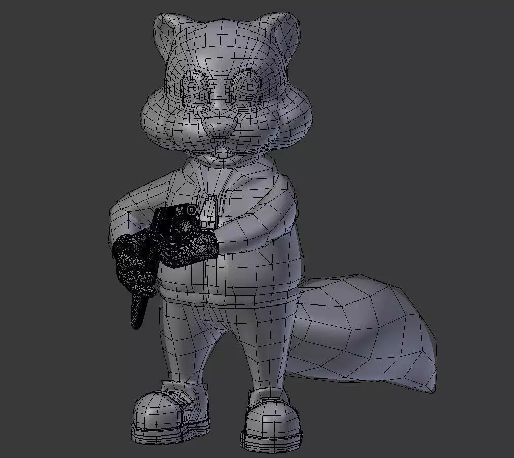Conker the Squirrel with a Shotgun Free 3D print model_0