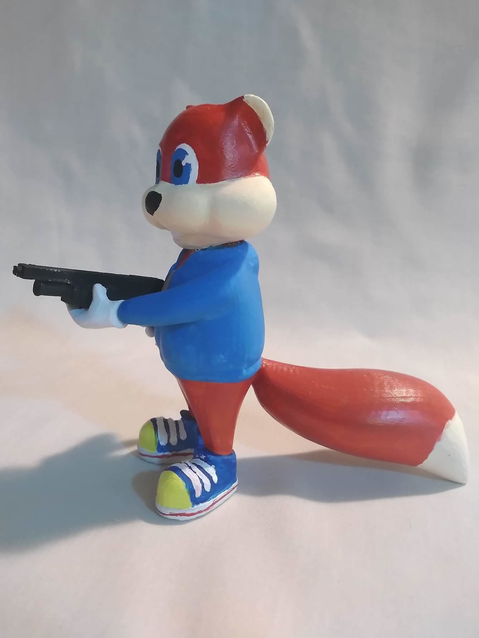 Conker the Squirrel with a Shotgun Free 3D print model_12