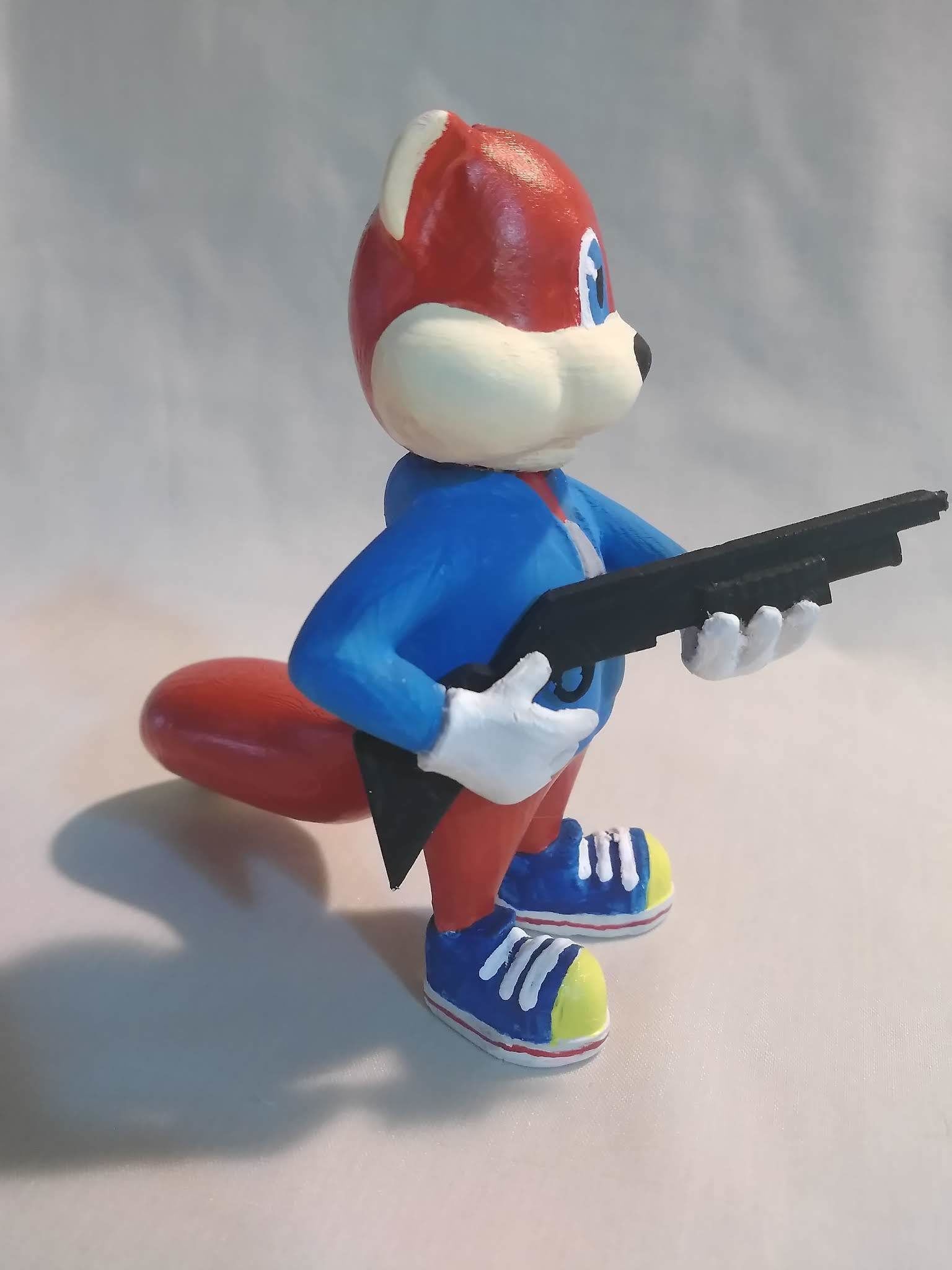 Conker the Squirrel with a Shotgun Free 3D print model_16