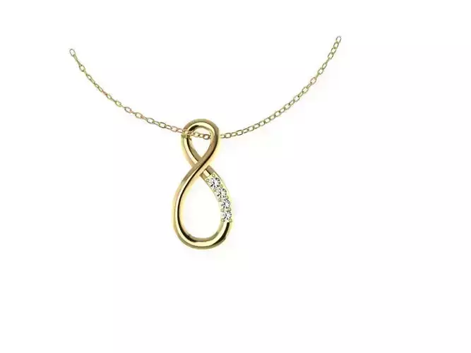Infinity diamond pendant