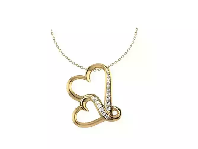 Infinity heart love pendant