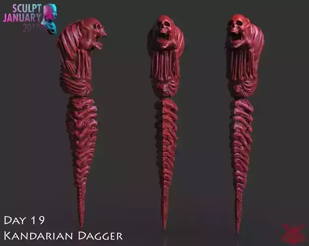 The Kandarian Dagger Timelapse and Model 3D print model