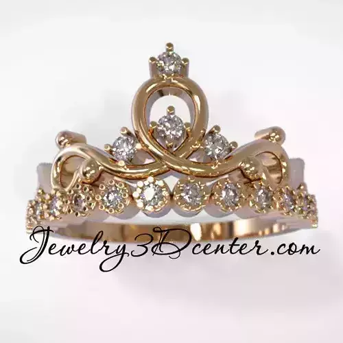 Wedding ring crown obr 206 3D print model Wedding ring crown obr 206 3D print model