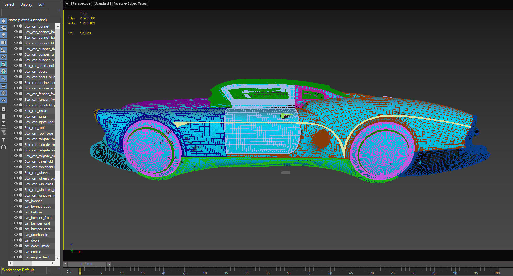 Futuristic flying car 3D model_50