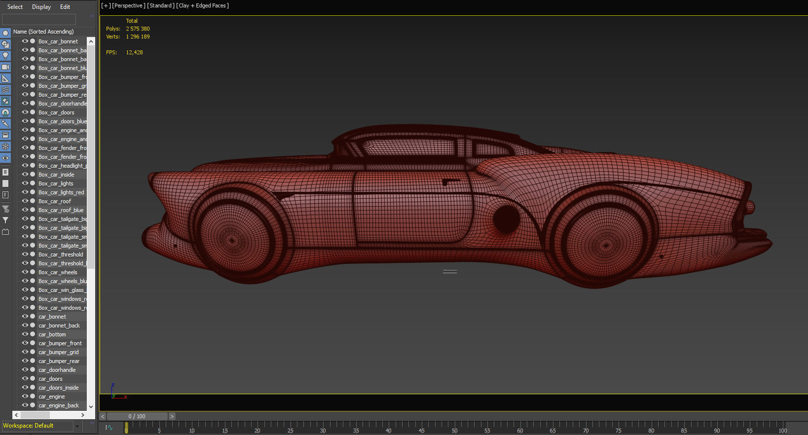 Futuristic flying car 3D model_53