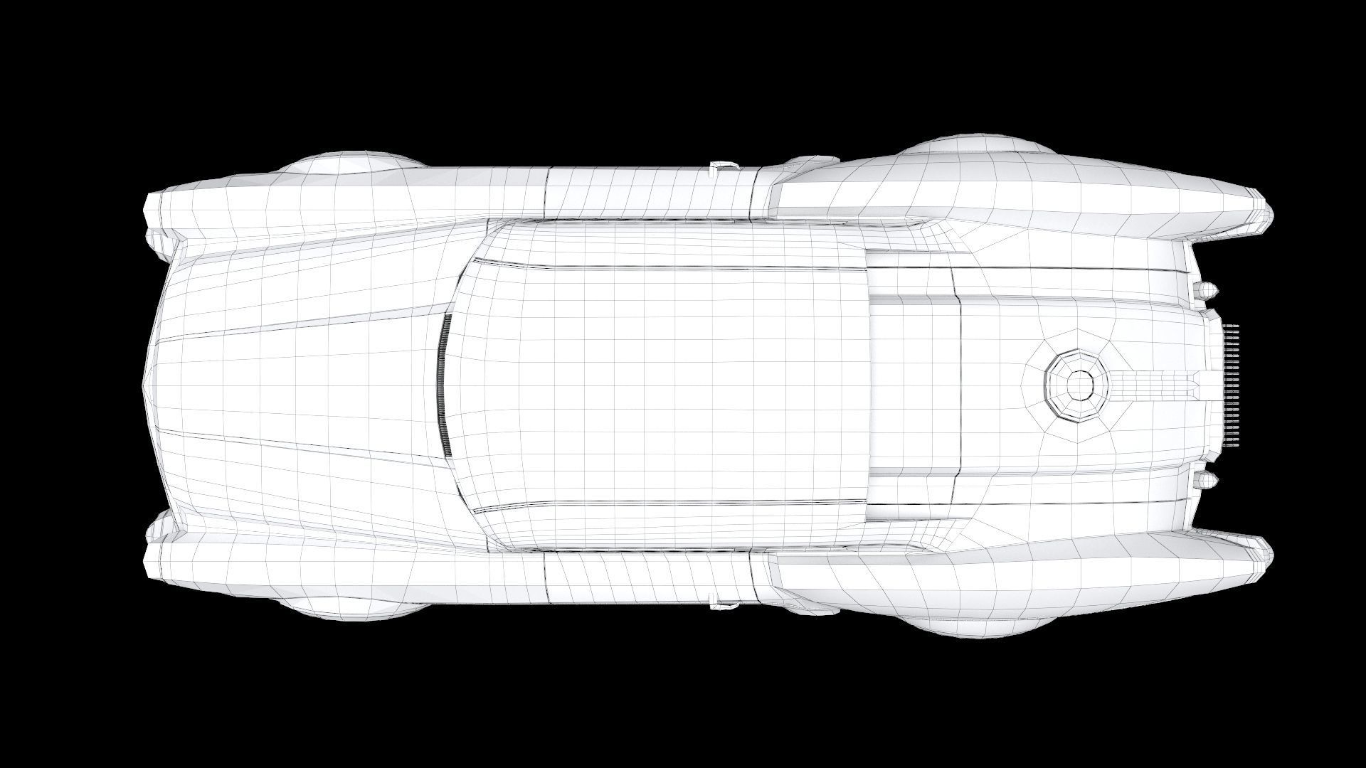 Futuristic flying car 3D model_35