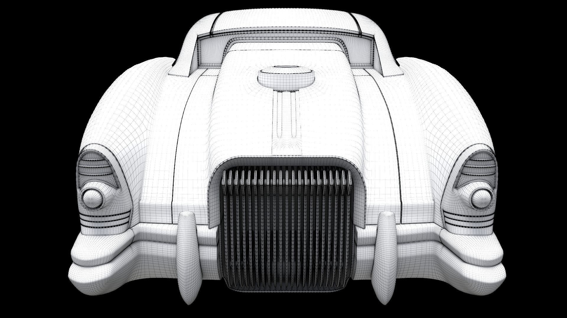 Futuristic flying car 3D model_26