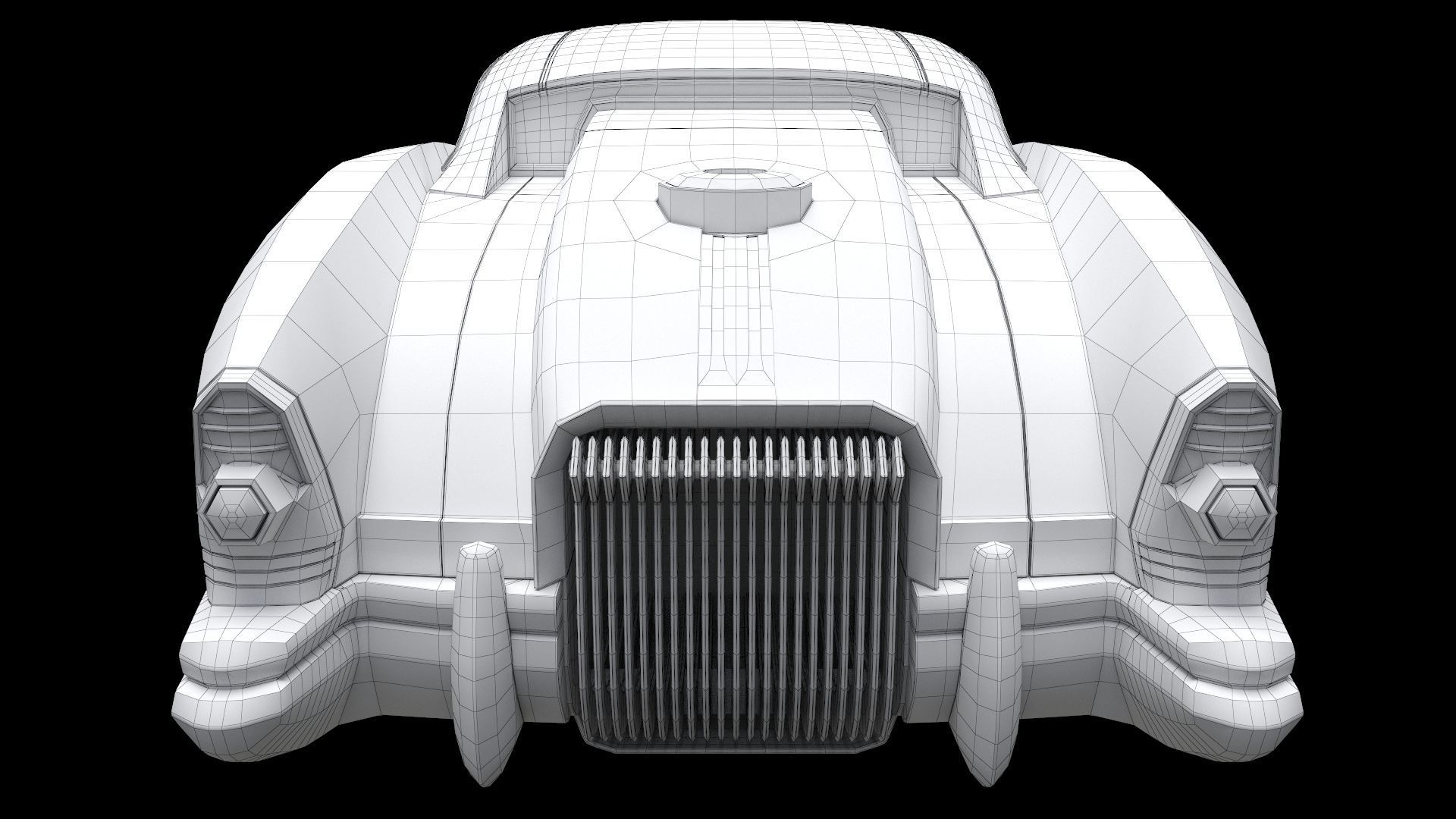 Futuristic flying car 3D model_25