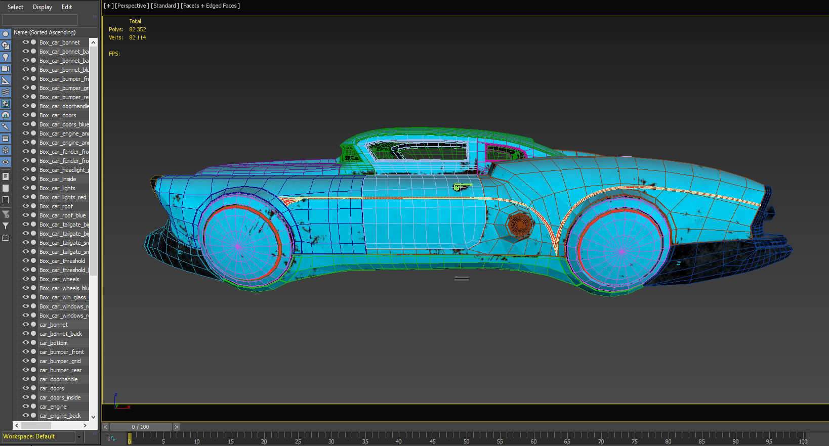 Futuristic flying car 3D model_49