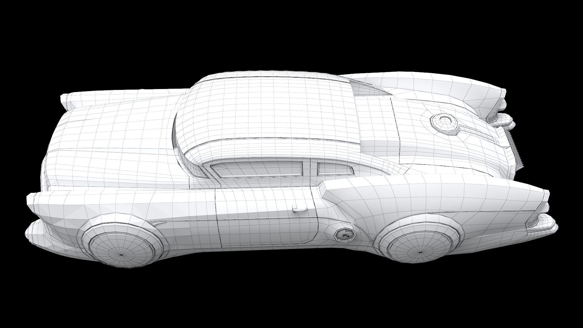 Futuristic flying car 3D model_45