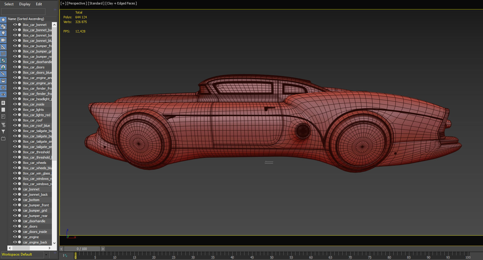 Futuristic flying car 3D model_52